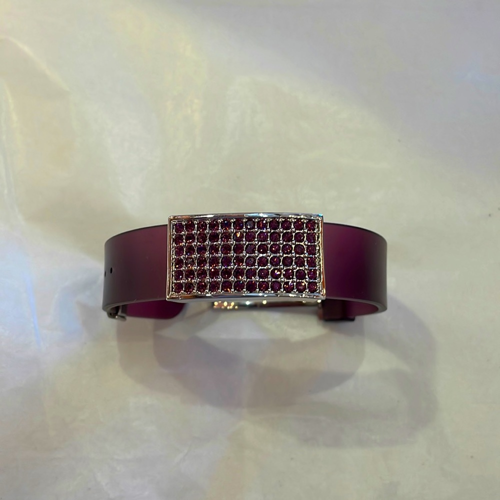 Swarovski NWOT Jelly Bracelet adjustable- amethyst, Velvet bag included